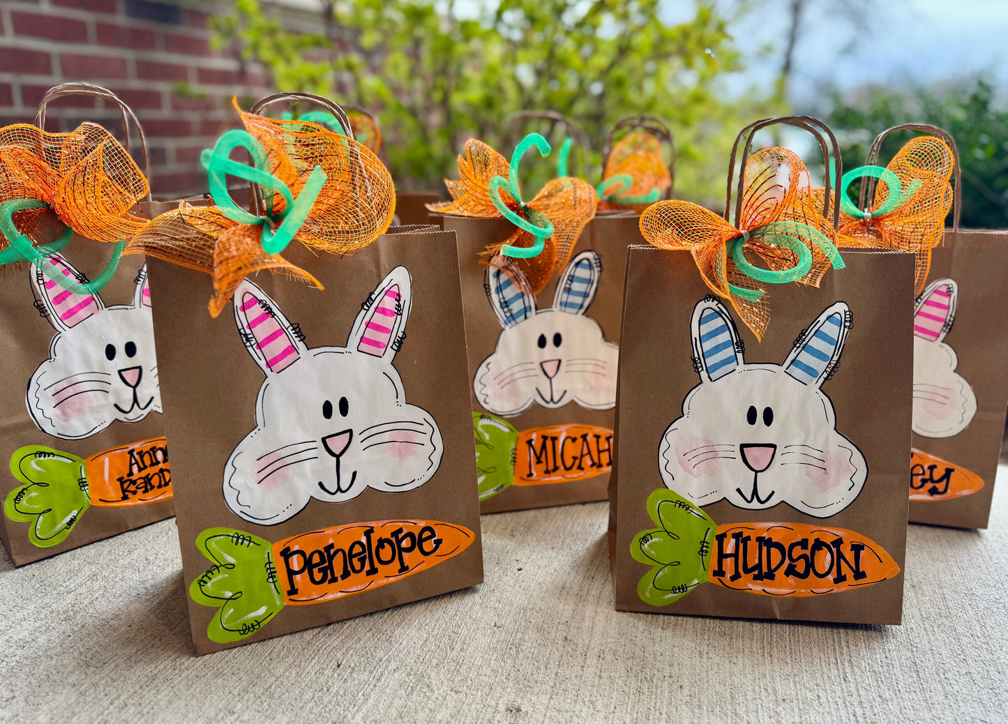 Hand Painted Easter Bags