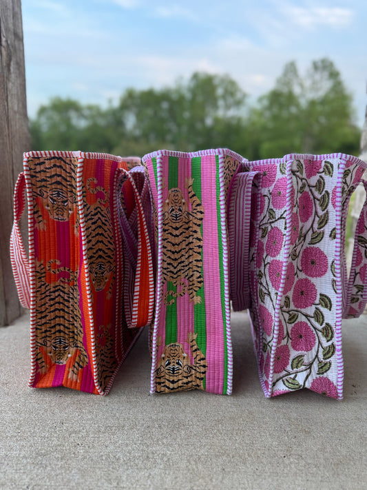 Reversible Quilted Tote-Large