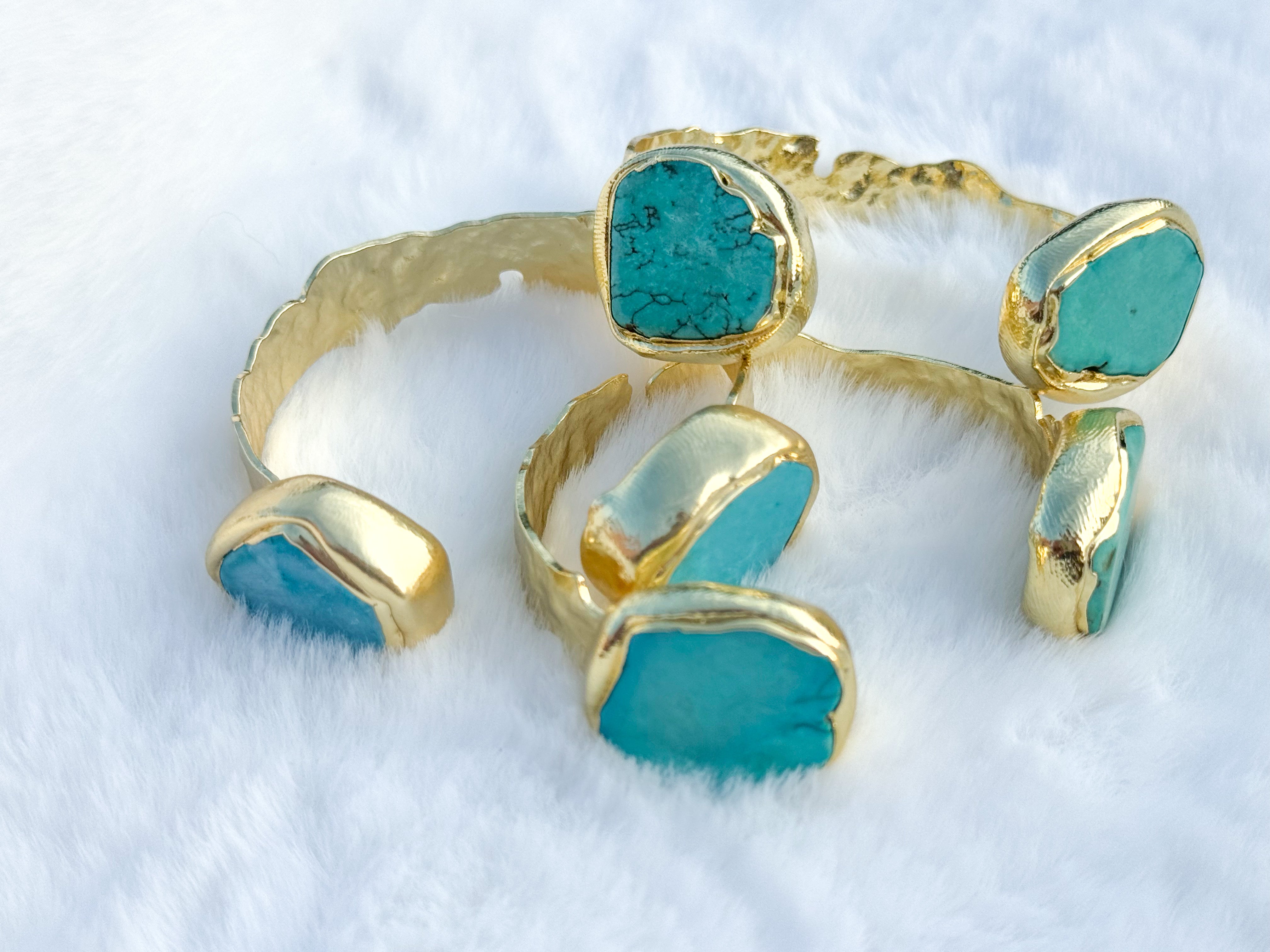 Turqoise Stone Cuff Bracelet