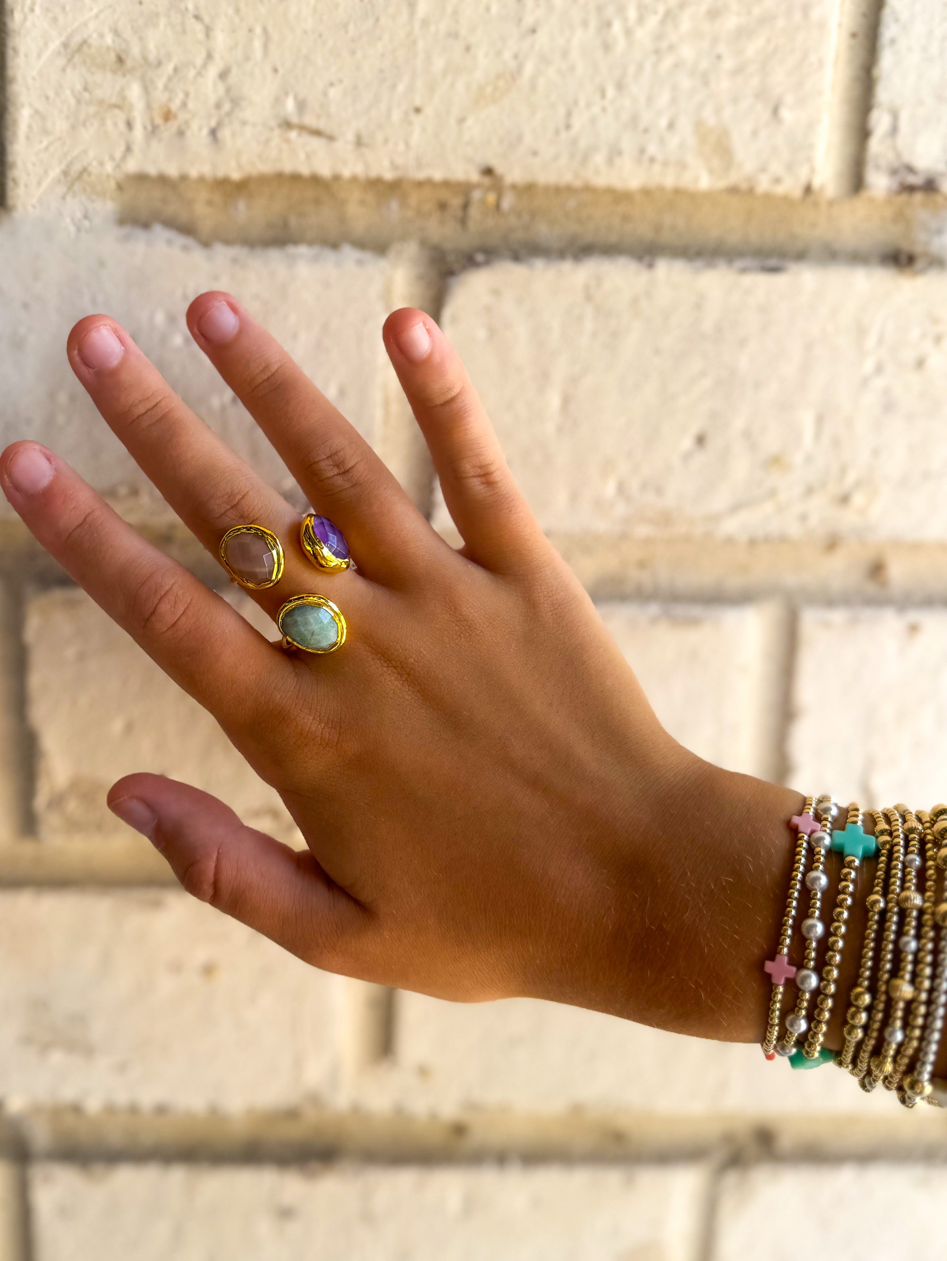 Triple Gemstone Ring