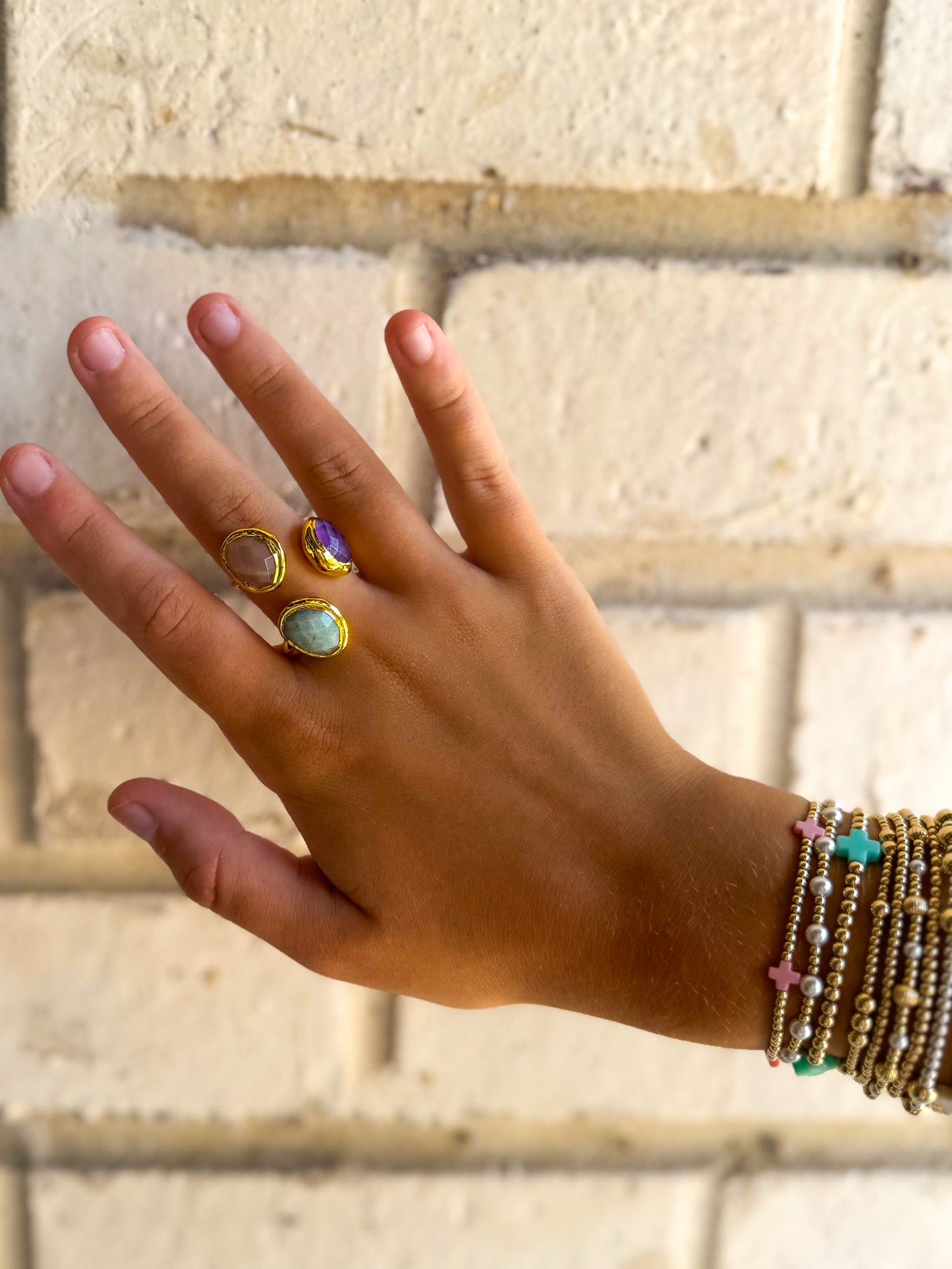 Triple Gemstone Ring