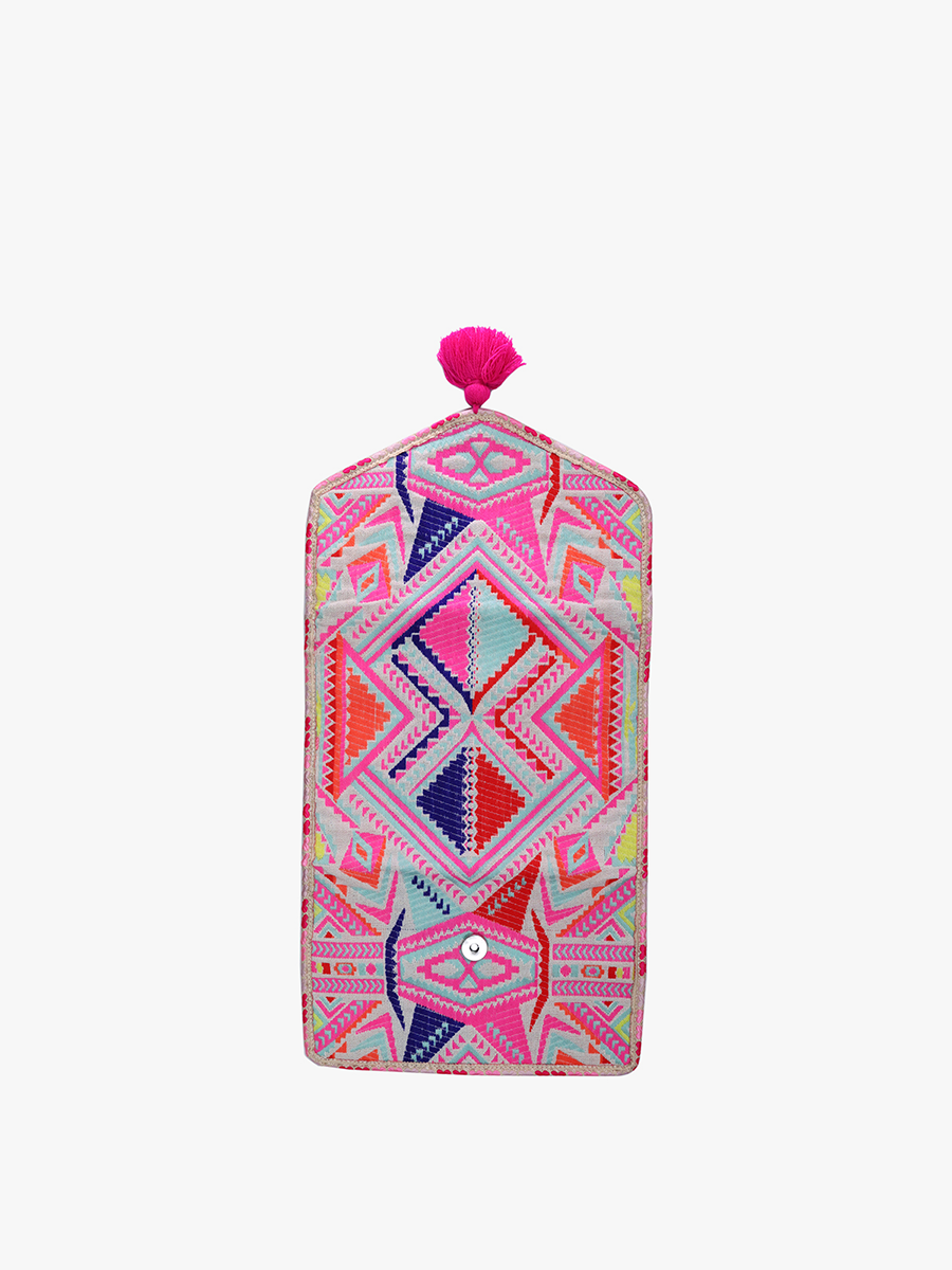 Katleya Patterned Cotton Jewelry Case/Pouch