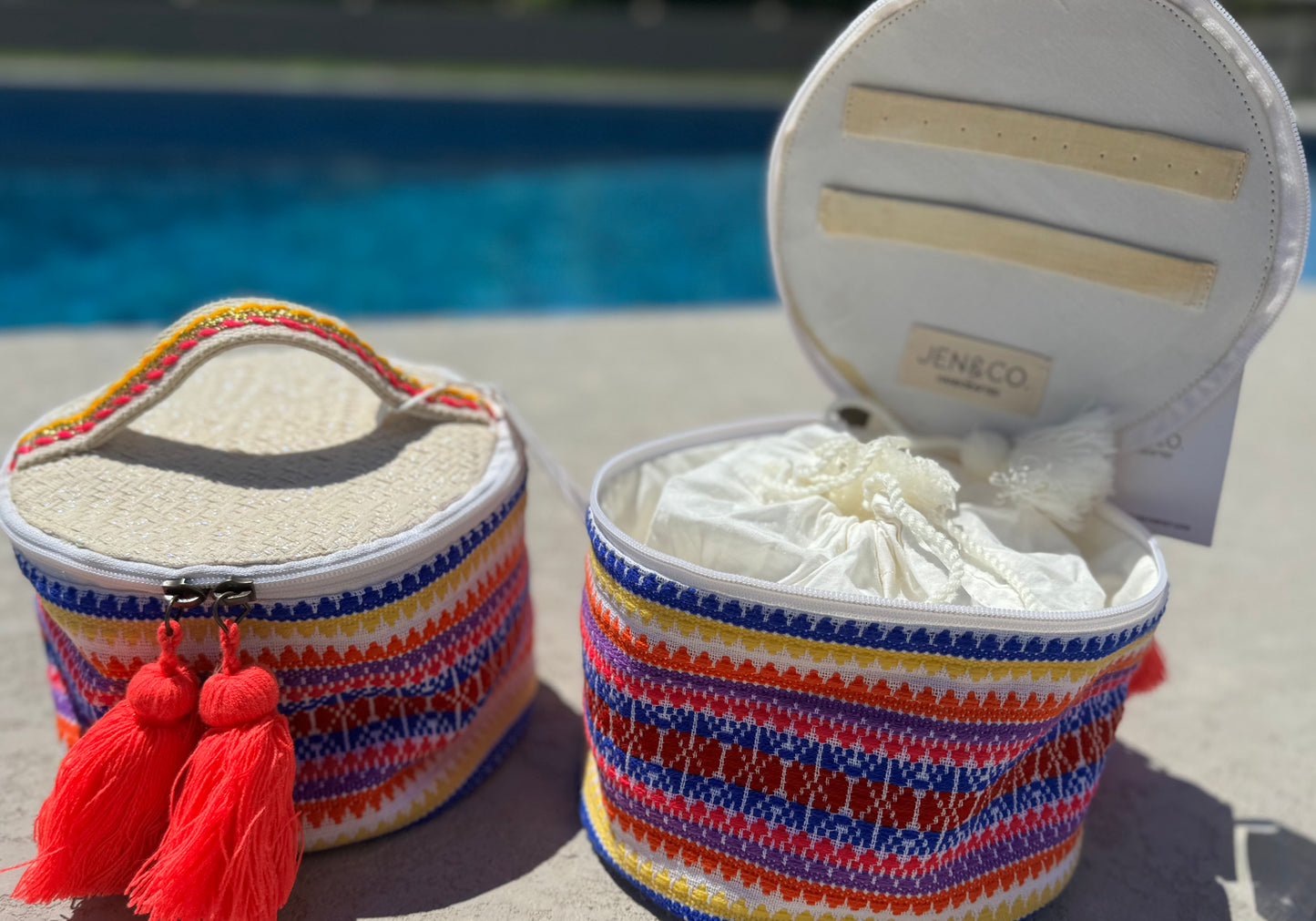 Naya Round Cotton Bag w/ Tassel Zip