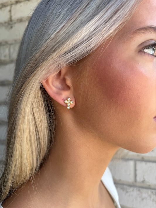 Cross Stud Earrings
