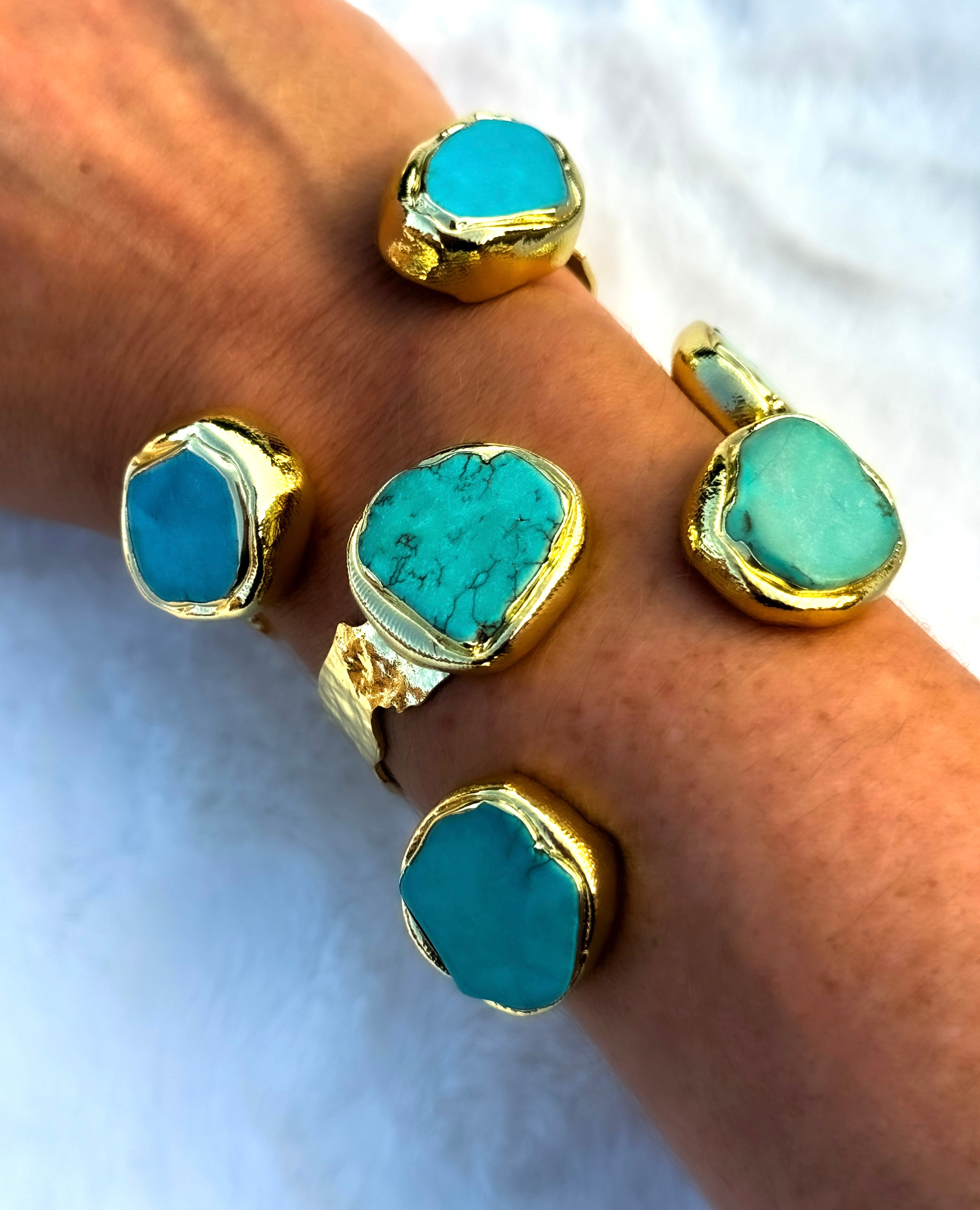 Turqoise Stone Cuff Bracelet