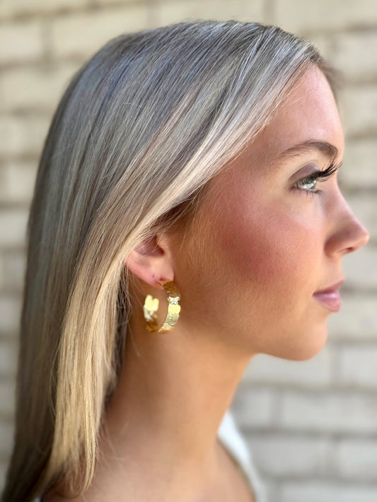 Chunky Gold Hoop Earrings