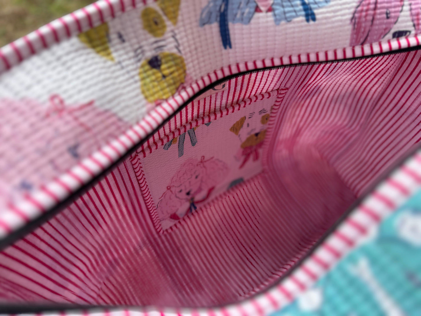 Pups in Bows Tote Bag