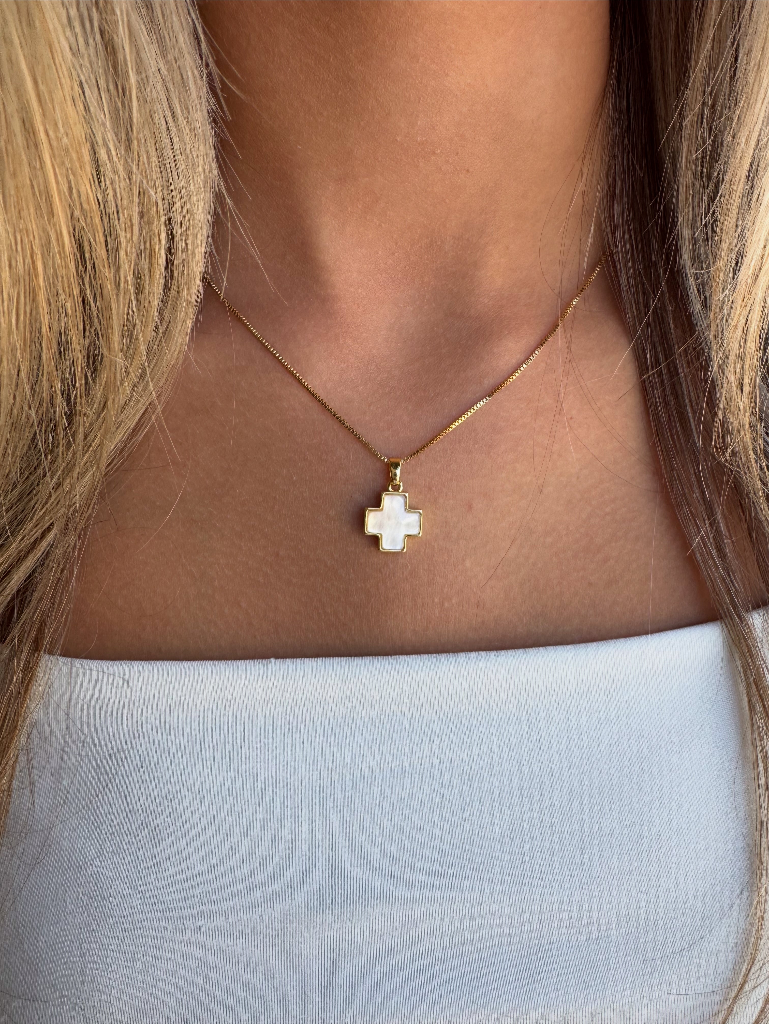 Pearl Cross Necklace