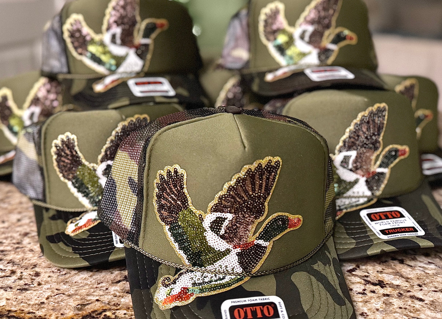 Sequin Mallard Trucker Hat