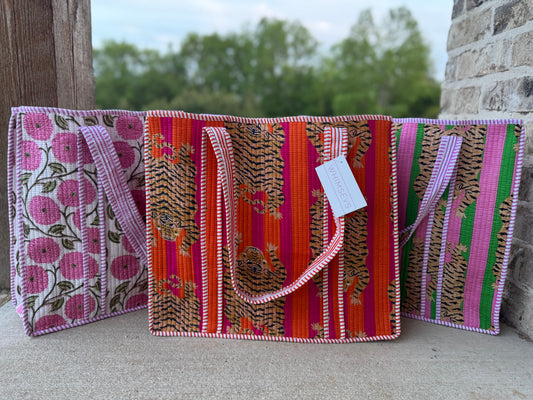 Reversible Quilted Tote-Large